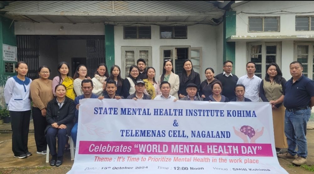 Dignitaries and others during the observance of World Mental Health Day held at SMHI Kohima on October 15. (Morung Photo)